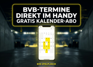 BVB-Kalender abonnieren: So verpasst du kein Spiel mehr
