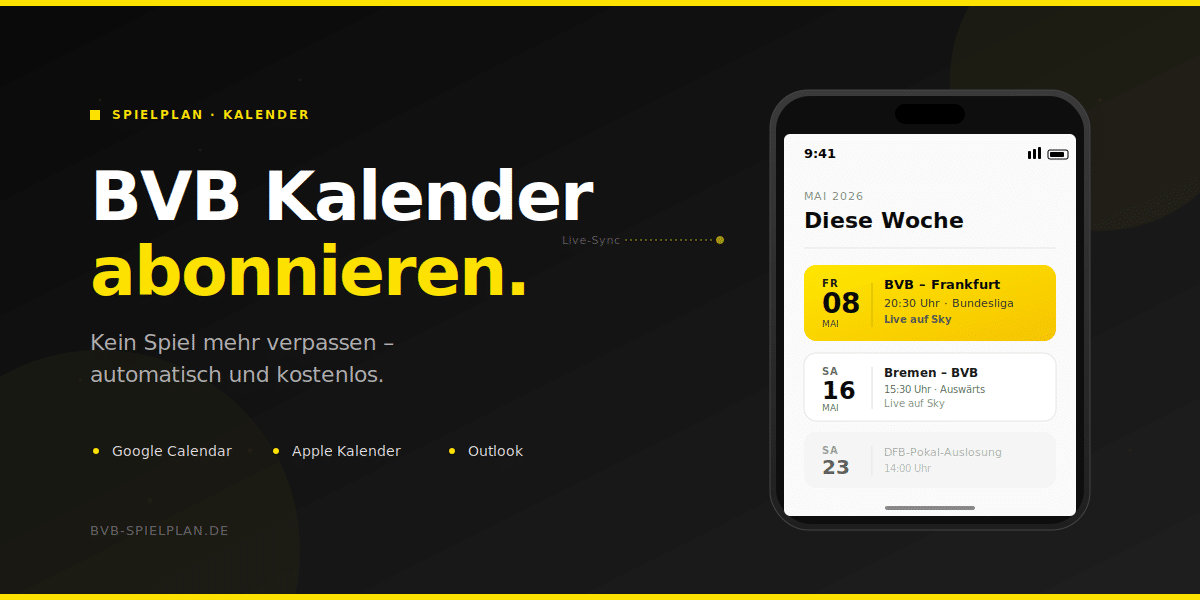 BVB-Kalender abonnieren